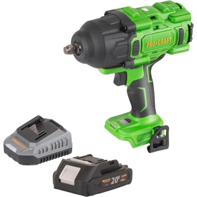 Procraft, Bohrmaschine + Akkuschrauber, PWA80bb Akku Schlagschrauber 20 V 1600 Nm 1/2" Brushless + 1x Akku 2,0 Ah + Ladegerät (Schlagschrauber) Procraft, Bohrmaschine + Akkuschrauber, PWA80bb Akku Schlagschrauber 20 V 1600 Nm 1/2" Brushless + 1x Akku 2,0 Ah + Ladegerät (Schlagschrauber)