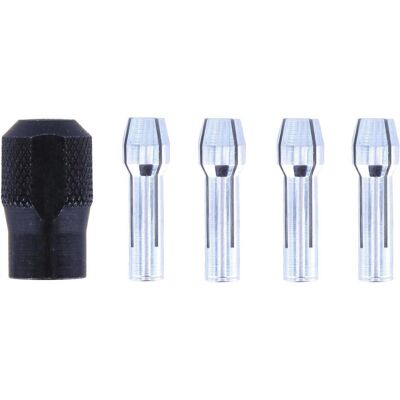 Dremel, Zubehör Maschine, Spannzangen-Set (Spannmutter, Spannzangen 0,8 / 1,6 / 2,4 / 3,2 mm) (5 Stück) Dremel, Zubehör Maschine, Spannzangen-Set (Spannmutter, Spannzangen 0,8 / 1,6 / 2,4 / 3,2 mm) (5 Stück)