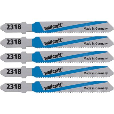 wolfcraft, Sägeblatt, 5 Stichsägeblätter HSS L=75mm T-Schaft wolfcraft, Sägeblatt, 5 Stichsägeblätter HSS L=75mm T-Schaft