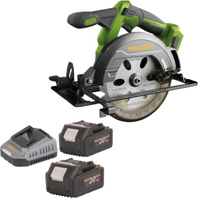 Procraft, Handkreissäge, PCA32-BB Akku Handkreissäge 20 V 165 mm Brushless + 2x Akku 4,0 Ah + Ladegerät Procraft, Handkreissäge, PCA32-BB Akku Handkreissäge 20 V 165 mm Brushless + 2x Akku 4,0 Ah + Ladegerät