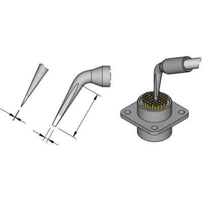 JBC Lötspitze Serie C245 Sondertypen, C245771/1,0 mm, meisselform, gewinkelt (Lötspitze), Lötgerät Zubehör JBC Lötspitze Serie C245 Sondertypen, C245771/1,0 mm, meisselform, gewinkelt (Lötspitze), Lötgerät Zubehör