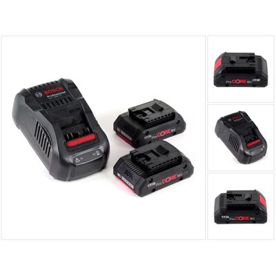 Bosch Professional, Werkzeugakku + Ladegerät, Starterset (18 V) Bosch Professional, Werkzeugakku + Ladegerät, Starterset (18 V)