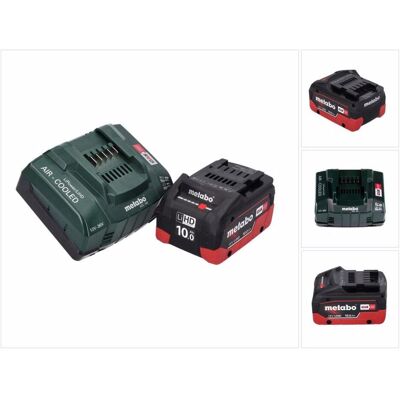 Metabo, Werkzeugakku + Ladegerät, 18 V Basis Set 1x Akku 10,0 Ah LIHD + ASC 145 Ladegerät CAS System (18 V) Metabo, Werkzeugakku + Ladegerät, 18 V Basis Set 1x Akku 10,0 Ah LIHD + ASC 145 Ladegerät CAS System (18 V)