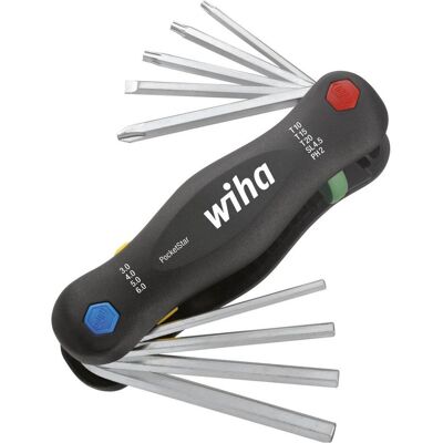 Wiha, Schraubenzieher, Multitool PocketStar gemischt 9-tlg. (25293) (6-Kant, Schlitzschrauben) Wiha, Schraubenzieher, Multitool PocketStar gemischt 9-tlg. (25293) (6-Kant, Schlitzschrauben)