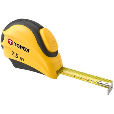 Topex, Längenmesswerkzeug, Massband aus Stahl 7,5 m 25 mm - 27C387 (7.50 m) Topex, Längenmesswerkzeug, Massband aus Stahl 7,5 m 25 mm - 27C387 (7.50 m)