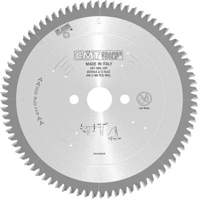 CMT, Sägeblatt, 297.080.10P Negativklinge für Nichteisenmetalle/Trespa/Alu 250 x 32 x 80T CMT, Sägeblatt, 297.080.10P Negativklinge für Nichteisenmetalle/Trespa/Alu 250 x 32 x 80T