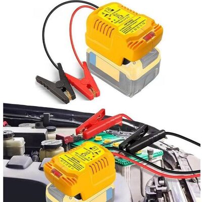Lakuda, Starthilfe, Notladegerät für 12V-Starterbatterie mit Ihrer Dewalt 18-20V Lithiumbatterie (100 A) Lakuda, Starthilfe, Notladegerät für 12V-Starterbatterie mit Ihrer Dewalt 18-20V Lithiumbatterie (100 A)