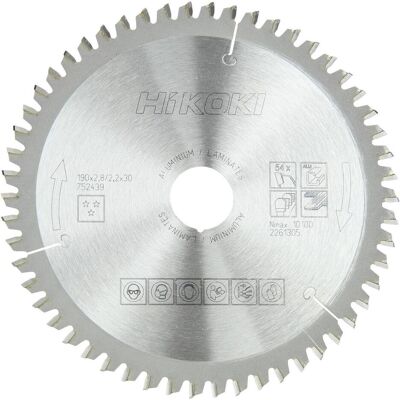 Hikoki, Sägeblatt, Hm - Sägeblatt 190x30xZ54 Hikoki, Sägeblatt, Hm - Sägeblatt 190x30xZ54
