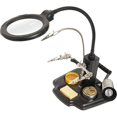 RS PRO PCB Helping Hand with LED Magnifier (Lötkolben), Lötgerät Zubehör RS PRO PCB Helping Hand with LED Magnifier (Lötkolben), Lötgerät Zubehör
