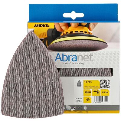 Mirka, Schleifmittel, Zubehör AE219F1012 ABRANET Schleifgitter 152mm Delta Körnung P120 10 Stück Mirka, Schleifmittel, Zubehör AE219F1012 ABRANET Schleifgitter 152mm Delta Körnung P120 10 Stück
