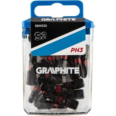 Graphite, Bits, screwdriver bit (Impact bits PH3 x 25 mm, 20 pcs.) Graphite, Bits, screwdriver bit (Impact bits PH3 x 25 mm, 20 pcs.)