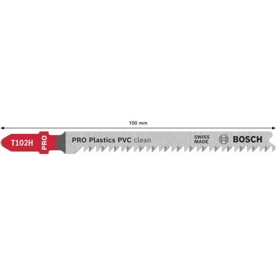 Bosch Sägeblatt PRO Plastics PVC clean T102H - Stichsägeblätter Bosch Sägeblatt PRO Plastics PVC clean T102H - Stichsägeblätter