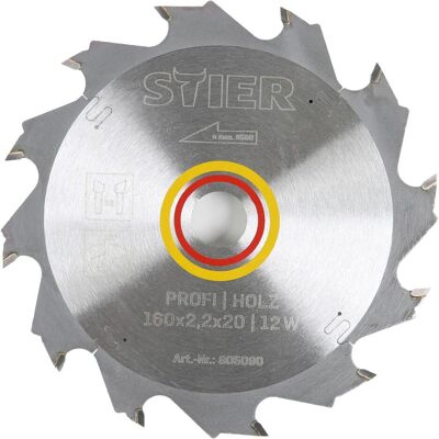 Stier, Sägeblatt, Profi Kreissägeblatt Holz 160x2,2x20 12W 20° Spanwinkel Stier, Sägeblatt, Profi Kreissägeblatt Holz 160x2,2x20 12W 20° Spanwinkel
