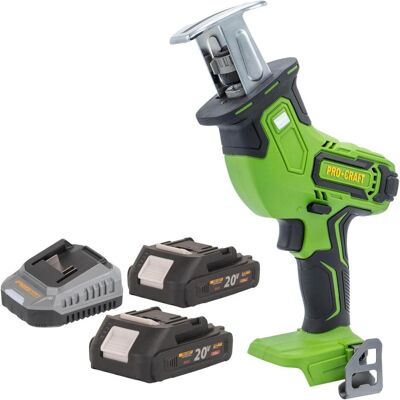Procraft, Säbelsäge, PSS30bb Akku Säbelsäge 20 V Brushless + 2x Akku 2,0 Ah + Ladegerät Procraft, Säbelsäge, PSS30bb Akku Säbelsäge 20 V Brushless + 2x Akku 2,0 Ah + Ladegerät