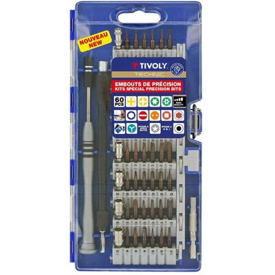 Tivoly, Bits, Präzisions-Bit-Set – 60-teilig – für den manuellen Einsatz Tivoly, Bits, Präzisions-Bit-Set – 60-teilig – für den manuellen Einsatz