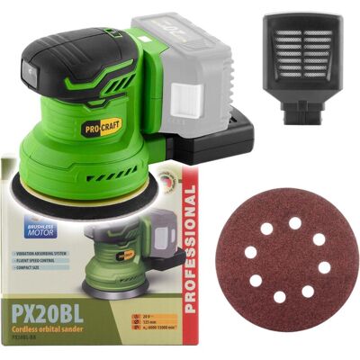 Procraft, Schleifmaschine + Poliermaschine, PX20BLbb Akku Exzenterschleifer 20 V 125 mm Brushless Solo - ohne Akku, ohne Ladegerät (Exzenterschleifer) Procraft, Schleifmaschine + Poliermaschine, PX20BLbb Akku Exzenterschleifer 20 V 125 mm Brushless Solo - ohne Akku, ohne Ladegerät (Exzenterschleifer)