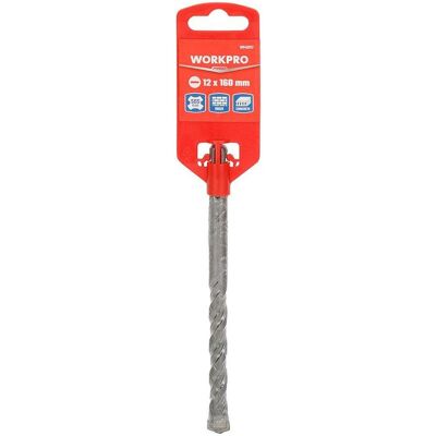 Workpro, Bohrereinsatz, Sds-plus masonry bit, ø12,00 x 160 mm (12 Millimeter) Workpro, Bohrereinsatz, Sds-plus masonry bit, ø12,00 x 160 mm (12 Millimeter)