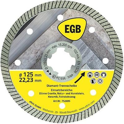 EGB, Sägeblatt, DiamantTrennscheibe 125mm XLockFineCut EGB, Sägeblatt, DiamantTrennscheibe 125mm XLockFineCut