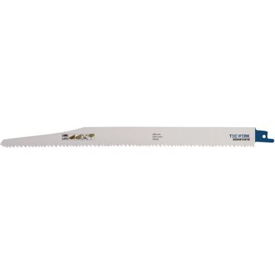 Tecwerk, Sägeblatt, Säbelsägeblatt Länge 300 mm Breite 22 mm Zahnteilung TPI 5/8 5/3,2 mm gefräst, geschränkt Tecwerk, Sägeblatt, Säbelsägeblatt Länge 300 mm Breite 22 mm Zahnteilung TPI 5/8 5/3,2 mm gefräst, geschränkt