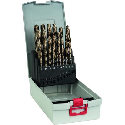 Bosch Professional Zubehör, Bohrereinsatz, PRO Stainless Steel HSS-Co Spiralbohrer-Set, 25-tlg. (1 mm, 1.5 mm, 10 mm, 10.5 mm, 11 mm, 11.5 mm, 12 mm, 12.5 mm, 13 mm, 2 mm, 2.5 mm, 3 mm, 3.5 mm, 4 mm, 4.5 mm, 5 mm, 5.5 mm, 6 mm, 6.5 mm, 7 mm, 7.5 mm, 8 mm, Bosch Professional Zubehör, Bohrereinsatz, PRO Stainless Steel HSS-Co Spiralbohrer-Set, 25-tlg. (1 mm, 1.5 mm, 10 mm, 10.5 mm, 11 mm, 11.5 mm, 12 mm, 12.5 mm, 13 mm, 2 mm, 2.5 mm, 3 mm, 3.5 mm, 4 mm, 4.5 mm, 5 mm, 5.5 mm, 6 mm, 6.5 mm, 7 mm, 7.5 mm, 8 mm,