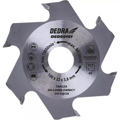 Dedra, Zubehör Maschine, Klinge DED69161 für Lamellenmaschine 100x22 mm, 6 Zähne Dedra, Zubehör Maschine, Klinge DED69161 für Lamellenmaschine 100x22 mm, 6 Zähne