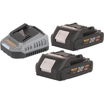 Procraft, Werkzeugakku + Ladegerät, Starter Pack C20/2 Ladegerät 20 V 2 A + 2x 20/2A Akku 2,0 Ah (20 V) Procraft, Werkzeugakku + Ladegerät, Starter Pack C20/2 Ladegerät 20 V 2 A + 2x 20/2A Akku 2,0 Ah (20 V)