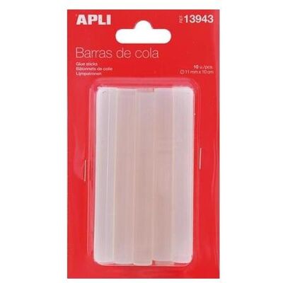 Apli, Heisskleber, Klebepistole Nachfüllpack 10 Klebestifte 11mm Durchmesser 10cm Apli, Heisskleber, Klebepistole Nachfüllpack 10 Klebestifte 11mm Durchmesser 10cm
