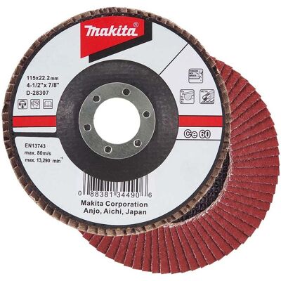 Makita, Schleifmittel, Fächerschleifsch. 115mm 80F (80) Makita, Schleifmittel, Fächerschleifsch. 115mm 80F (80)