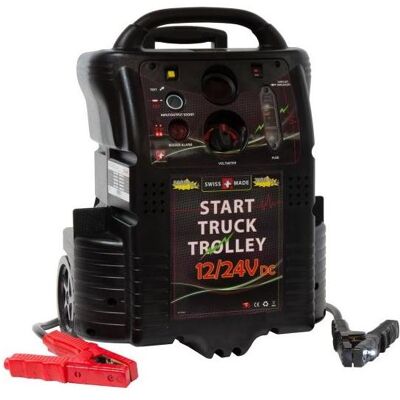 Elmag, Starthilfe, - Energiestation / Startgerät 12/24V, fahrbar START TRUCK TROLLEY 6200/3100 Ampere (6200 A, 23000 mAh) Elmag, Starthilfe, - Energiestation / Startgerät 12/24V, fahrbar START TRUCK TROLLEY 6200/3100 Ampere (6200 A, 23000 mAh)