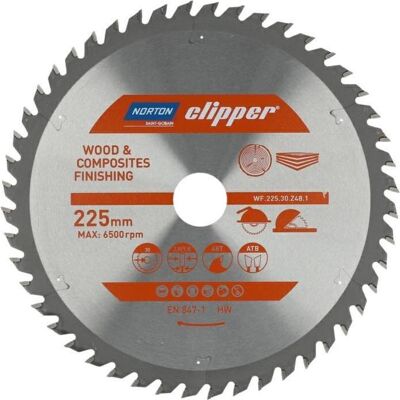 Norton - 225x30mm - 48T - ATB WoodComposites - Sägeblatt Norton - 225x30mm - 48T - ATB WoodComposites - Sägeblatt
