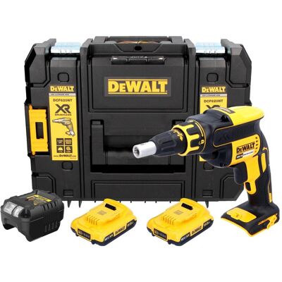 DeWalt, Bohrmaschine + Akkuschrauber, DCF 620 D2T Akku Trockenbauschrauber 18 V 30 Nm Brushless + 2x Akku 2,0 Ah + Ladegerät + (Trockenbauschrauber) DeWalt, Bohrmaschine + Akkuschrauber, DCF 620 D2T Akku Trockenbauschrauber 18 V 30 Nm Brushless + 2x Akku 2,0 Ah + Ladegerät + (Trockenbauschrauber)