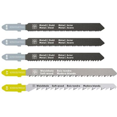 Fein 63503188010 - Stichsäbelsägeblätter Set - Starter Kit - Hochwertige Stahlblätter Fein 63503188010 - Stichsäbelsägeblätter Set - Starter Kit - Hochwertige Stahlblätter