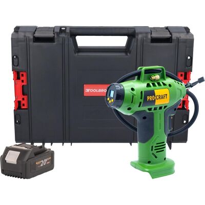 Procraft, Kompressor, LK20 Akku Kompressor 20 V 11 bar + 1x Akku 4,0 Ah + RHINO Toolcase - ohne Ladegerät (11 Bar) Procraft, Kompressor, LK20 Akku Kompressor 20 V 11 bar + 1x Akku 4,0 Ah + RHINO Toolcase - ohne Ladegerät (11 Bar)