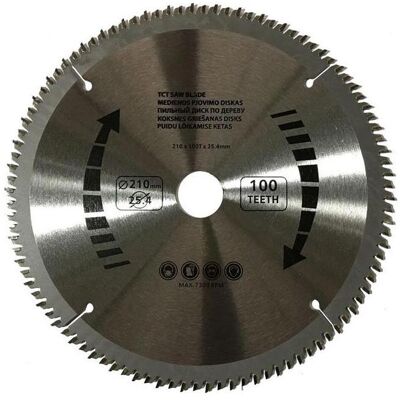 Sägeblatt, CIRCULAR SAW BLADE 210X25.4X100T Sägeblatt, CIRCULAR SAW BLADE 210X25.4X100T