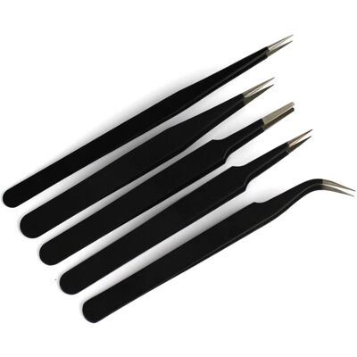 Swaytronic Pinzetten Set Anti Statik, Lötgerät Zubehör, Schwarz Swaytronic Pinzetten Set Anti Statik, Lötgerät Zubehör, Schwarz