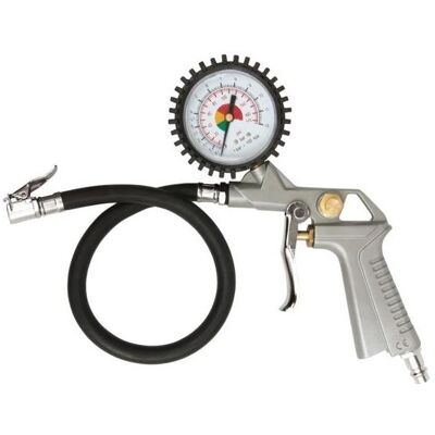 Silver, Druckluftaufsatz, Pistolet Do Pompowania Z Manometrem Silver, Druckluftaufsatz, Pistolet Do Pompowania Z Manometrem