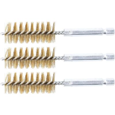 BGS, Schleifmittel, Messingbürste 19 mm Antrieb Aussensechskant 6,3 mm (1/4") 3-tlg. BGS, Schleifmittel, Messingbürste 19 mm Antrieb Aussensechskant 6,3 mm (1/4") 3-tlg.