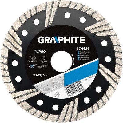 Graphite, Sägeblatt, Graphit-Diamantscheibe 125x22,2 mm Turbo (57H626) Graphite, Sägeblatt, Graphit-Diamantscheibe 125x22,2 mm Turbo (57H626)