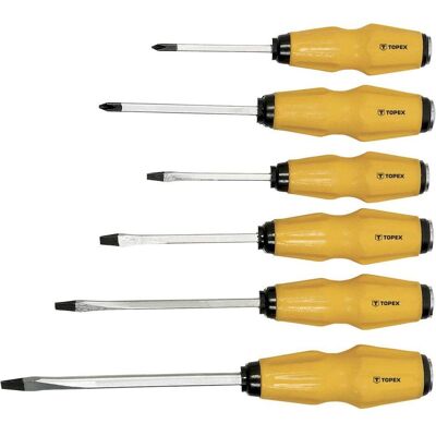 Topex, Schraubenzieher, Schlagschrauber 6-tlg. 39D504 (Schlitz) Topex, Schraubenzieher, Schlagschrauber 6-tlg. 39D504 (Schlitz)