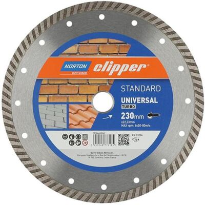 Norton Clipper - Diamantscheibe Standard Universal Turbo - Ø230 mm - Diamantblatt Norton Clipper - Diamantscheibe Standard Universal Turbo - Ø230 mm - Diamantblatt
