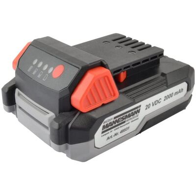 Mannesmann, Werkzeugakku + Ladegerät, 20V 2,0AH Batterie für Artikel M49530 (20 V) Mannesmann, Werkzeugakku + Ladegerät, 20V 2,0AH Batterie für Artikel M49530 (20 V)