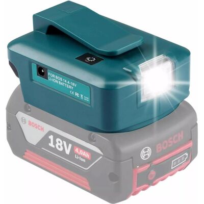 LKD, Werkzeugakku + Ladegerät, Powerbank Adapter für Bosch Procore 18V mit LED-Licht und USB-C (18 V) LKD, Werkzeugakku + Ladegerät, Powerbank Adapter für Bosch Procore 18V mit LED-Licht und USB-C (18 V)