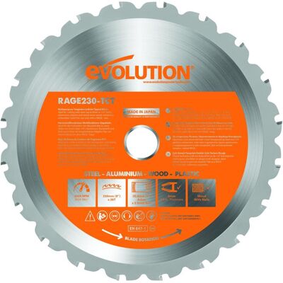 Evolution, Sägeblatt, TCT-Sägeblatt zum Schneiden von 230 mm 48z-Stahl (EVO-230-48-S) Evolution, Sägeblatt, TCT-Sägeblatt zum Schneiden von 230 mm 48z-Stahl (EVO-230-48-S)