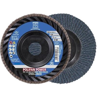 Pferd, Schleifmittel, Fächerscheibe TRIM STEELOX Ø 125 mm Körnung 60 PFC / B / T29 Stahl / Edelstahl Zirkonkorund Z (60) Pferd, Schleifmittel, Fächerscheibe TRIM STEELOX Ø 125 mm Körnung 60 PFC / B / T29 Stahl / Edelstahl Zirkonkorund Z (60)