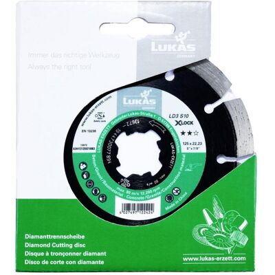 Lukas, Sägeblatt, LUKAS-ERZETT A344131259210083 DiamantLD3 S10 X-LOCK 125 Diamanttrennscheibe 1 Lukas, Sägeblatt, LUKAS-ERZETT A344131259210083 DiamantLD3 S10 X-LOCK 125 Diamanttrennscheibe 1