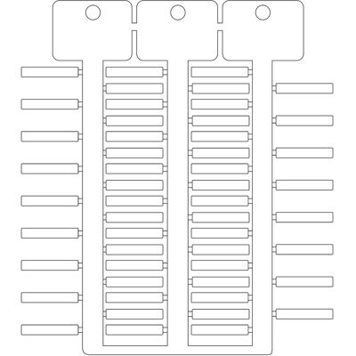 Brady, Zubehör Maschine, ACS-Kennzeichnung, weiss, 4 x 23 mm, 3 Reihen Brady, Zubehör Maschine, ACS-Kennzeichnung, weiss, 4 x 23 mm, 3 Reihen