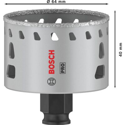 Bosch Professional Zubehör, Lochsäge, PRO Tile PC Plus Lochsäge, 64 mm, HS (64 mm) Bosch Professional Zubehör, Lochsäge, PRO Tile PC Plus Lochsäge, 64 mm, HS (64 mm)