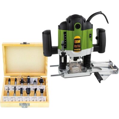 Procraft, Fräse, POB1700 Oberfräse 1200 Watt 6 - 8 mm + Zubehör (Oberfräse) Procraft, Fräse, POB1700 Oberfräse 1200 Watt 6 - 8 mm + Zubehör (Oberfräse)