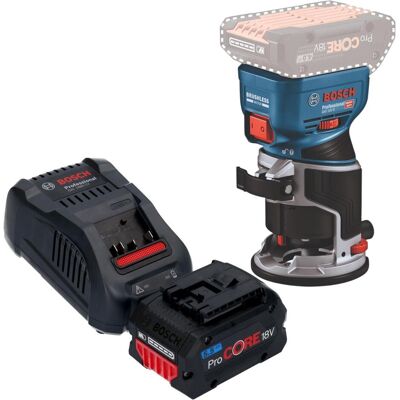 Bosch Professional, Fräse, GKF 18V-8 Professional Akku Kantenfräse 18 V 8,0 mm Brushless + 1x ProCORE Akku 5,5 Ah + (Kantenfräse) Bosch Professional, Fräse, GKF 18V-8 Professional Akku Kantenfräse 18 V 8,0 mm Brushless + 1x ProCORE Akku 5,5 Ah + (Kantenfräse)