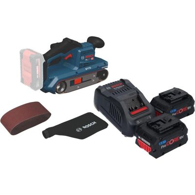Professional, Schleifmaschine + Poliermaschine, Bosch GBS 18V-75 Akku Bandschleifer 18 V 76 x 533 mm Brushless + 2x ProCORE Akku 5,5 Ah + Ladegerät (Bandschleifer) Professional, Schleifmaschine + Poliermaschine, Bosch GBS 18V-75 Akku Bandschleifer 18 V 76 x 533 mm Brushless + 2x ProCORE Akku 5,5 Ah + Ladegerät (Bandschleifer)